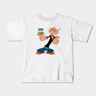 Popeye getting his spinach Kids T-Shirt